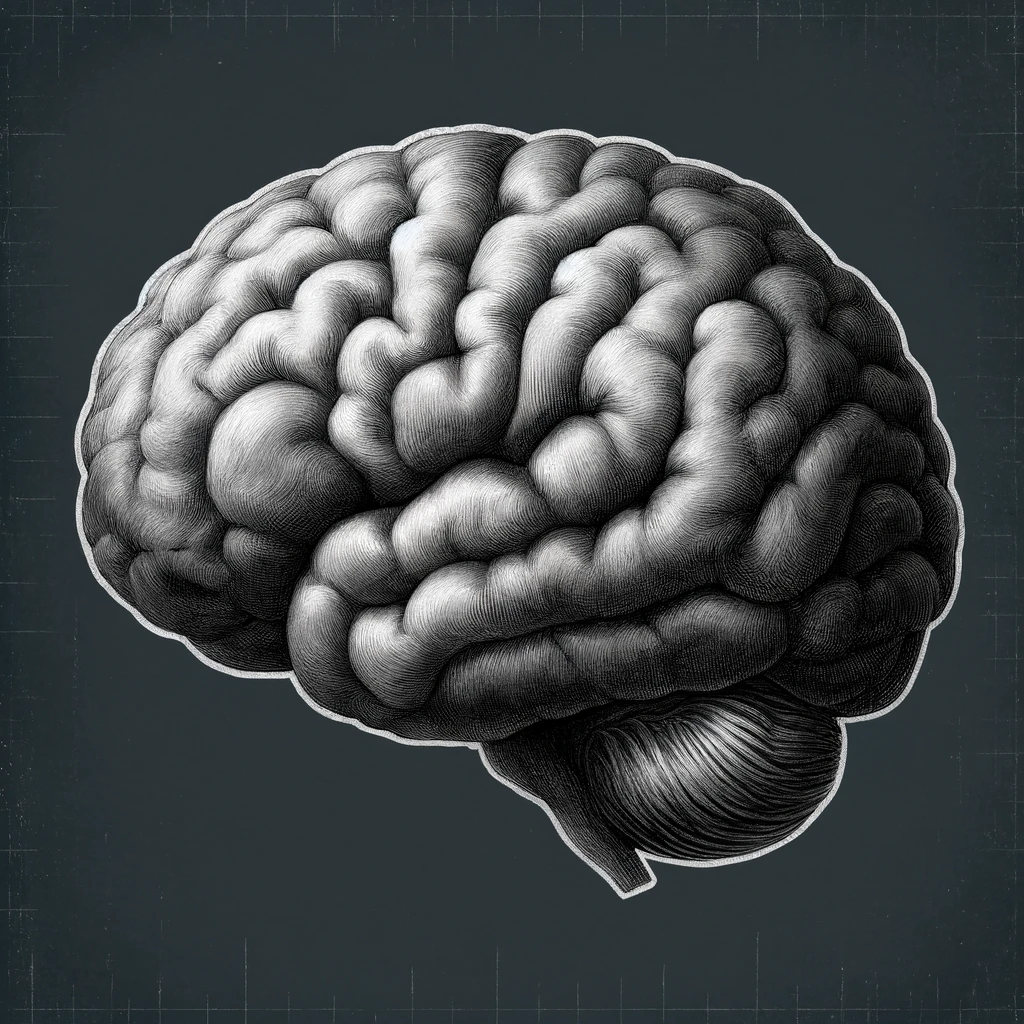 Drawing of a brain by chatGPT4.